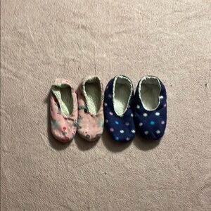 Set of Two Pairs of Cozy Slippers